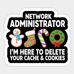 Network Administrator Delete Cache & Cookies Christmas Sticker